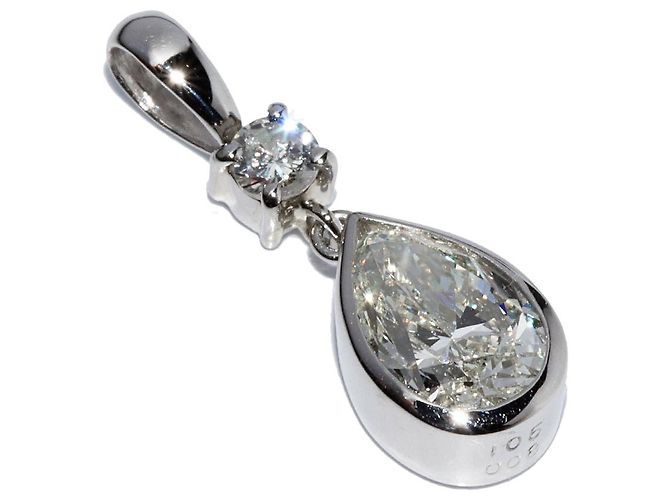 Autre Marque Pt900 Diamantanhänger