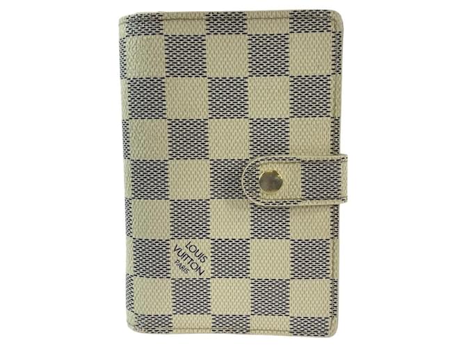 Louis Vuitton Damier Azur Compact Wallet N61676 White Cloth  ref.1647873