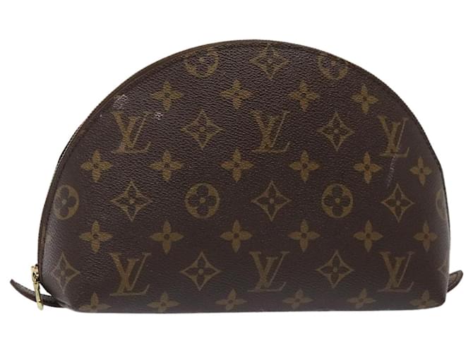 LOUIS VUITTON Monogram Trousse Demi Ronde Cosmetic Pouch M47520 LV Auth 90360 Cloth  ref.1652512
