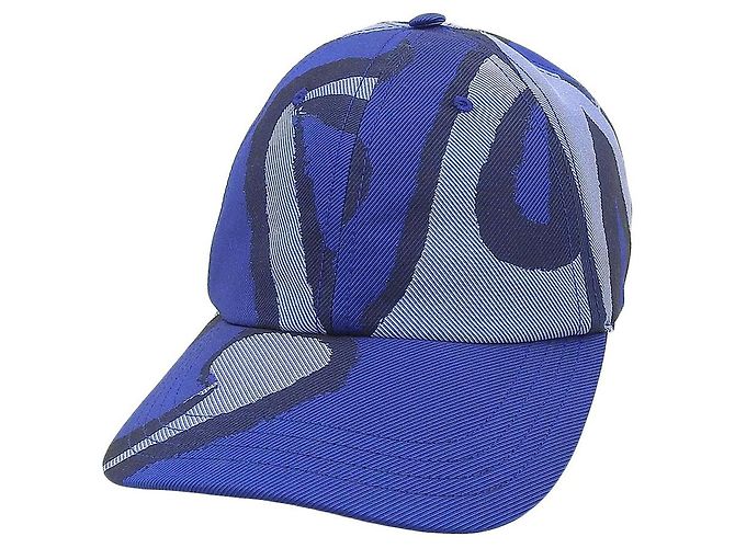 Autre Marque Berluti Canvas Baseball Cap Blue