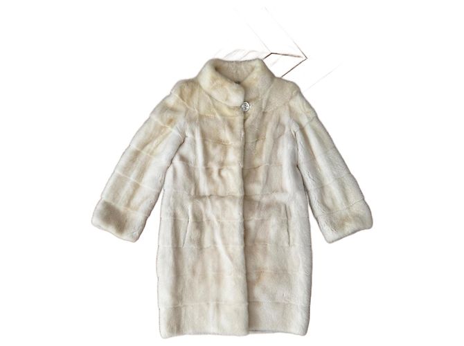 Autre Marque Casaco de pele de vison creme Cru