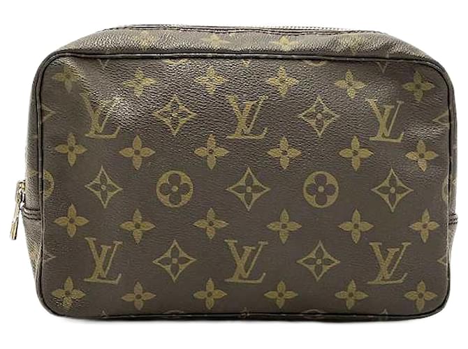 Louis Vuitton Monogram Toiletry Pouch M47524 Brown Cloth  ref.1654016