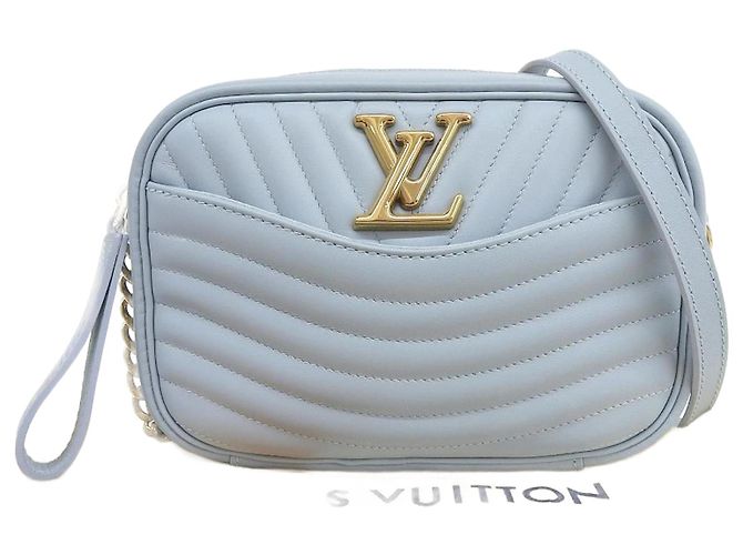 Bolsa de ombro Louis Vuitton Epi New Wave Câmera M55329 Azul