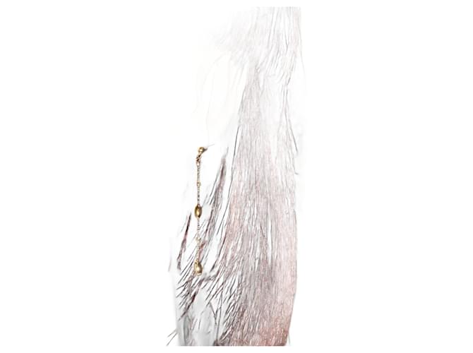 Autre Marque K18YG Ball Chain Earrings Golden Metal  ref.1657844