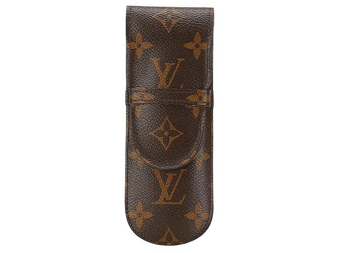 Louis Vuitton Monogram Stiftetui Braun Leinwand