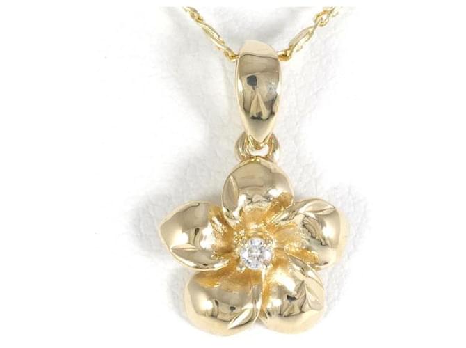 Autre Marque 14K Yellow Gold Zirconia Necklace  ref.1659751