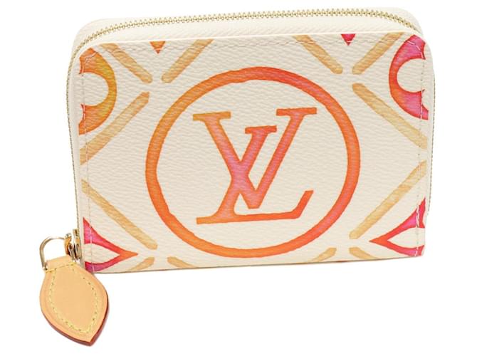 Louis Vuitton Monogram Coin Case M83658 Orange Cloth  ref.1660198