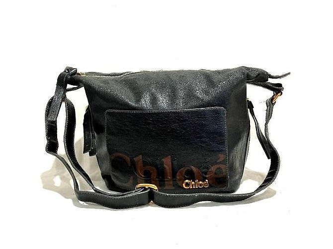 Chloé Borsa a spalla in pelle Chloe Eclipse Nero