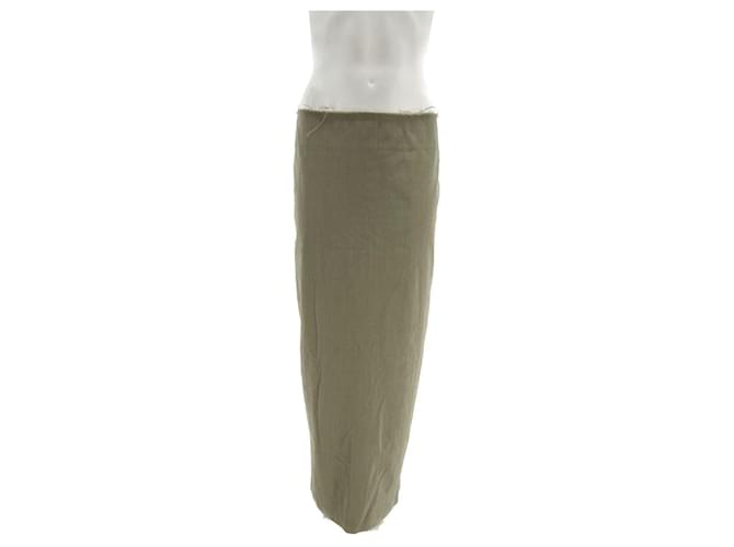 Autre Marque St Agni skirts T.International XS Wool Khaki  ref.1661590