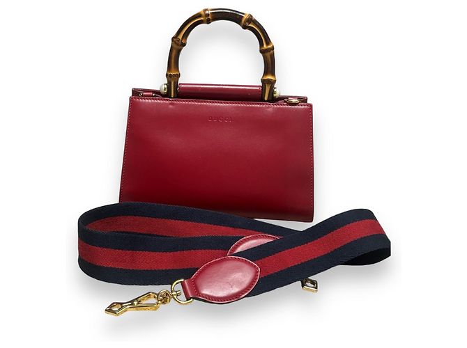 Bolso Mini Bamboo Nymphaea GUCCI rojo Roja