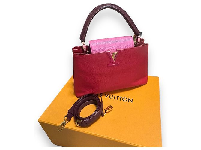 2017’ Louis Vuitton Capucines MM Pink Red Purple