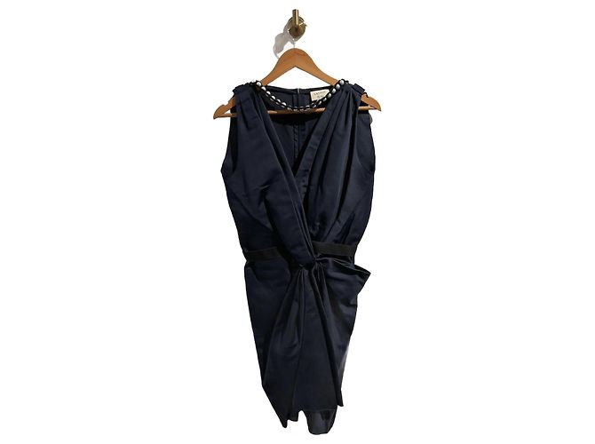 Vestido LANVIN T.IT 40 Algodón Azul