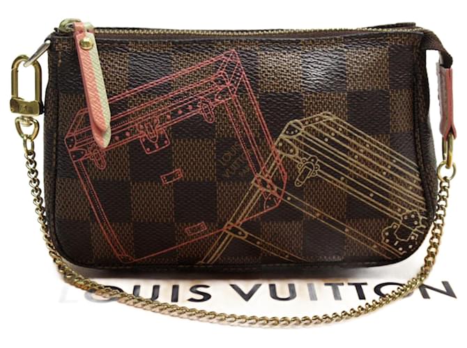 Louis Vuitton Damier Canvas Pouch Brown Cloth  ref.1662392
