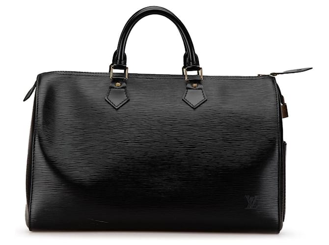 Black Louis Vuitton Epi Speedy 35 Boston Bag Leather  ref.1663076