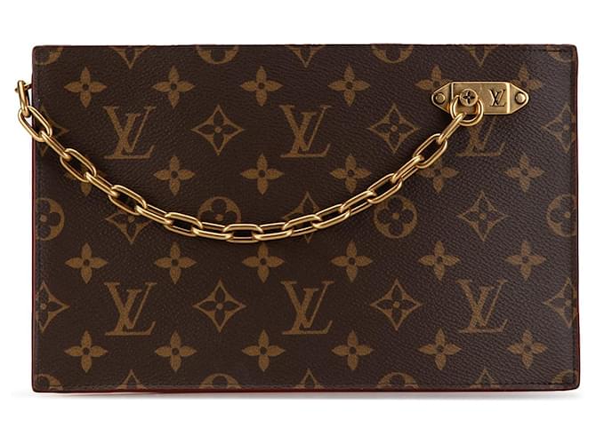 Clutch de Cadeia Monograma Legacy Louis Vuitton Marrom Lona  ref.1663275
