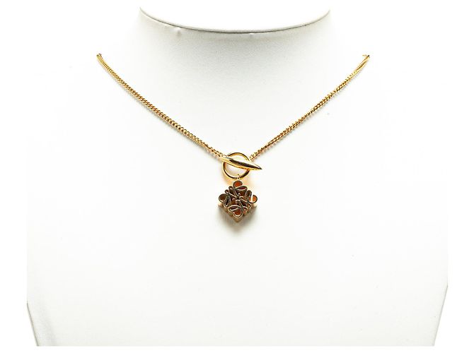 Collier Pendentif Anagram Plaqué Or LOEWE