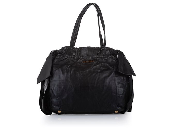 Bow PRADA Handtaschen T. Leder Schwarz