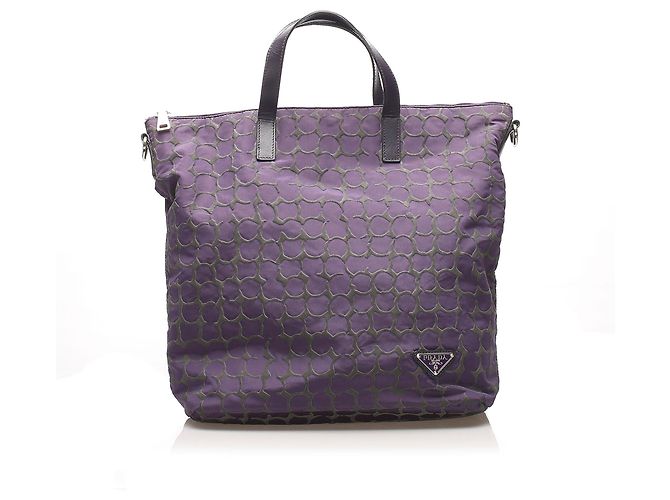 Bolsa Tote Prada Tessuto cinza