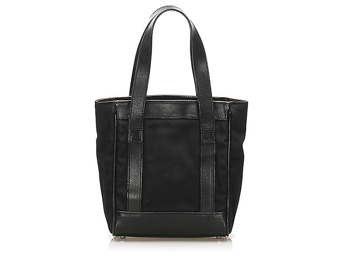 Bolso de mano de nylon negro Gucci