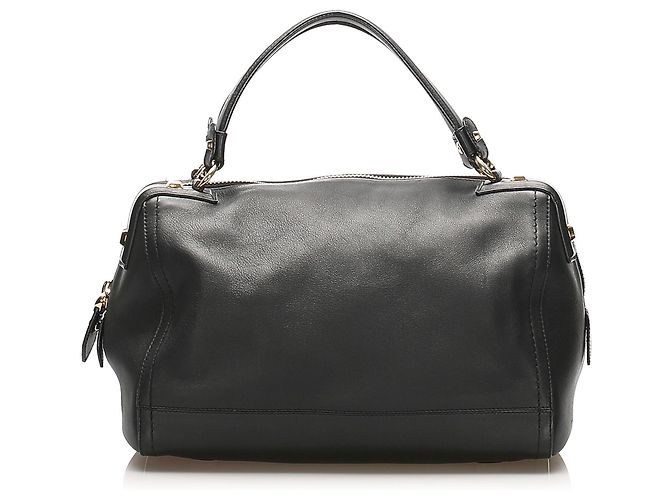 Salvatore Ferragamo Borsa a mano in pelle Gancini nera Ferragamo Nero