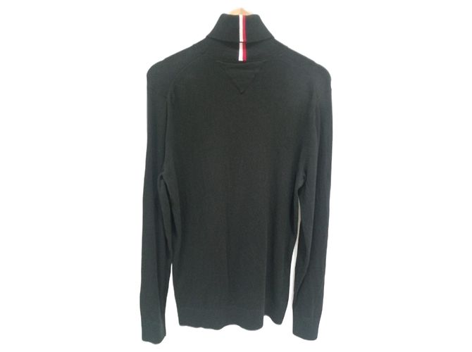 Tommy Hilfiger Rollkragenpullover schwarz Baumwolle L