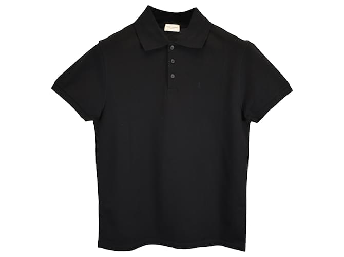 Saint Laurent Paris Cassandre Polo Shirt in Black Cotton ref.1665715 Joli Closet