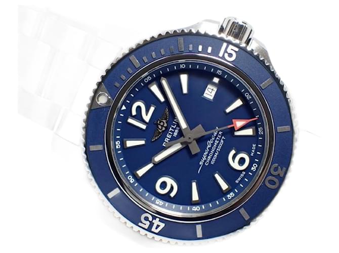 BREITLING Superocean Automatic 44 blue A17367 '21 Mens Silvery Steel  ref.1666322