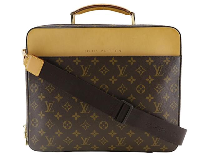 Louis Vuitton Monogram Briefcase Brown Patent leather  ref.1666567