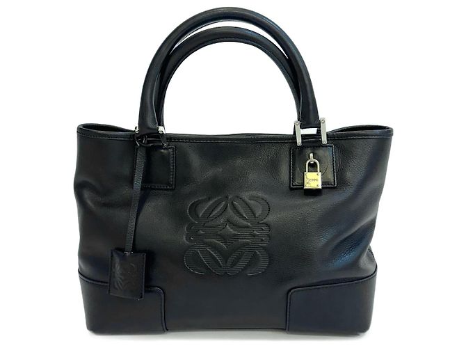 Bolsa de mão em couro Loewe Preto