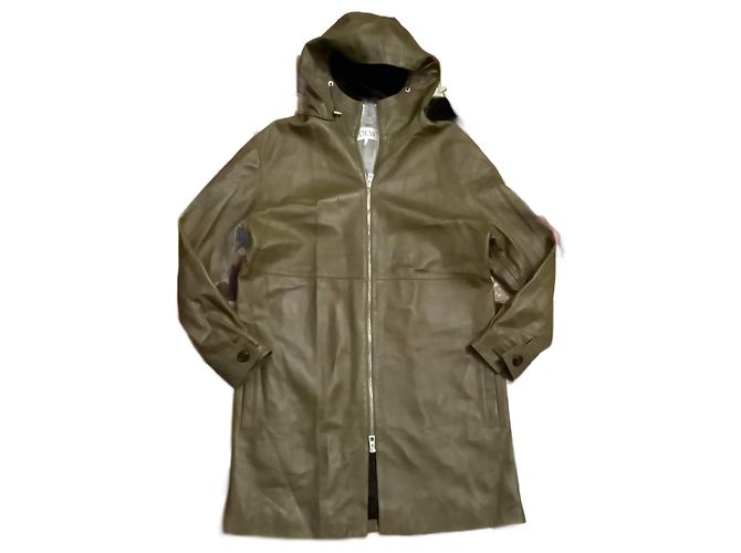 Loewe Lederjacke Olivgrün