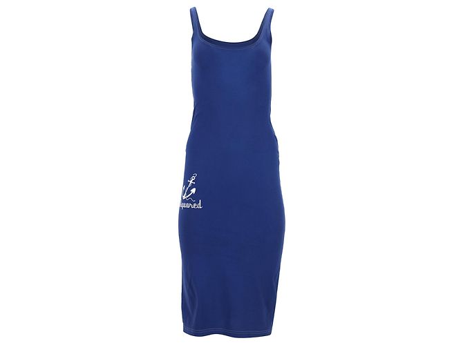 Abito midi senza maniche Dsquared2 in cotone blu
