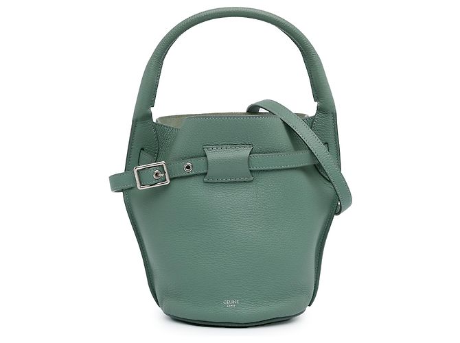 Big Bag Céline Borsa a secchiello Nano Big Verde di Celine