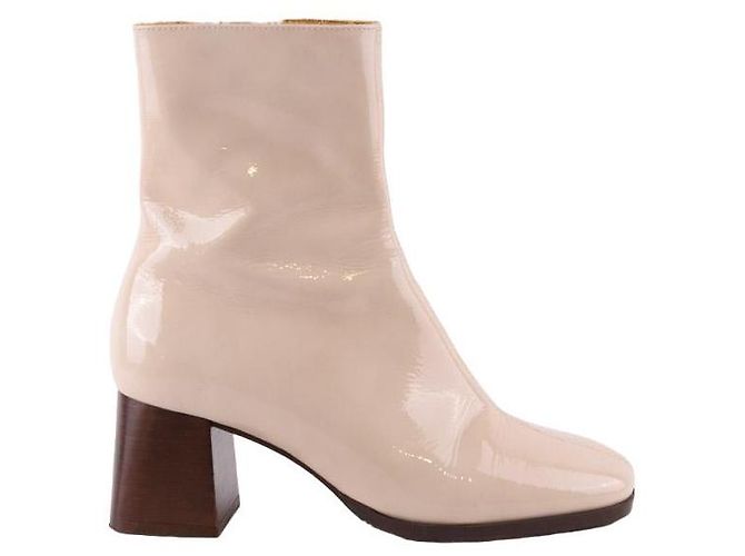 Anthology Paris Botas de couro envernizado Branco