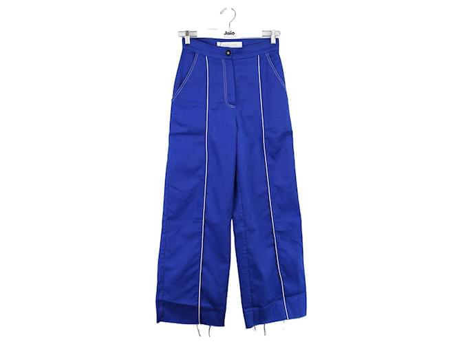 Autre Marque Straight cotton pants Blue  ref.1669150