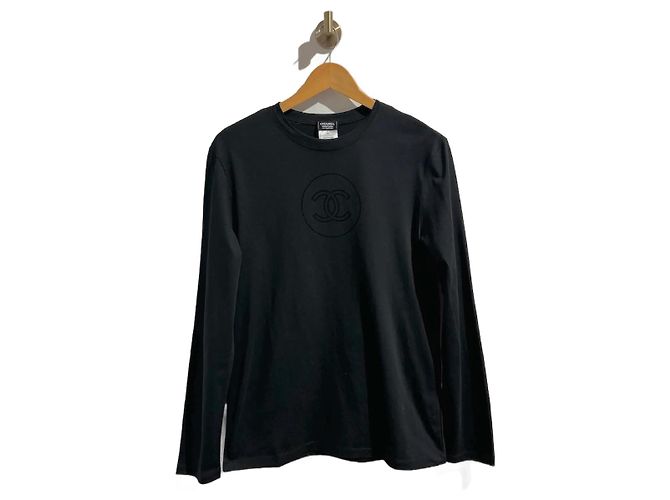 CHANEL Tops T.International S Algodón Negro