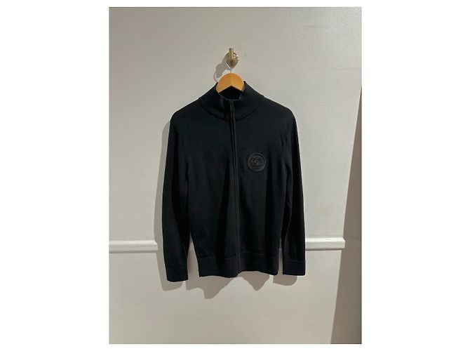 CHANEL Strickwaren T.International S Wolle Schwarz