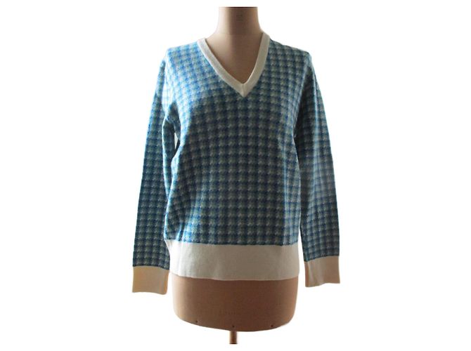 Ermenegildo Zegna Graphic pattern wool sweater, size 50/M. Multiple colors