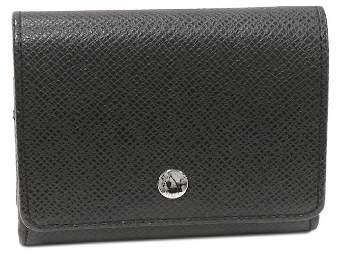 Louis Vuitton Taiga Leather Coin Case Wallet Black Cloth  ref.1669745