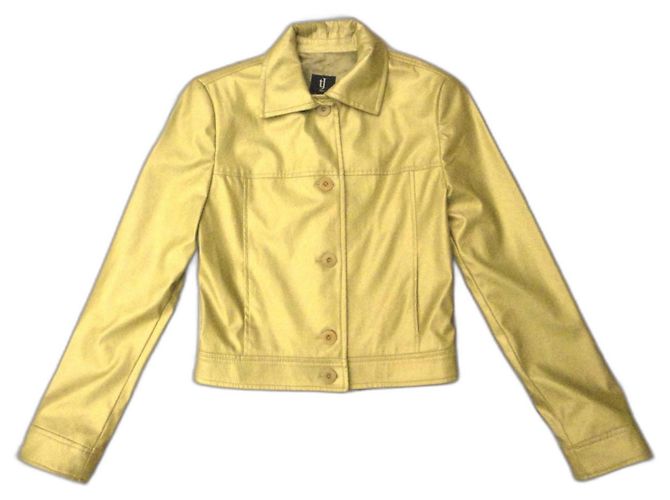 Giacca Tara Jarmon Oro in Ecopelle D'oro