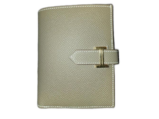 Hermès Béarn Compact wallet taupe Epsom leather Beige