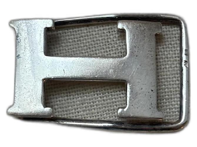 Hermès Fermasoldi Hermes Silvery Metal  ref.1671883
