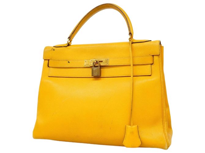 Hermès Sac à main Hermes Kelly 32 en Jaune