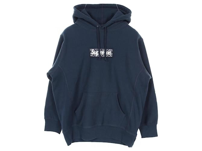 Autre Marque Supreme Bandana Box Logo Hooded Sweatshirt Navy Navy 