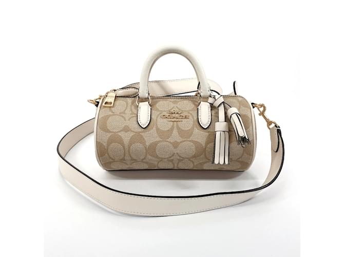 ショルダーバッグ・ポシェット Coach Pouch Crossbody - Coach - Leather - Beige Coach Beige Leather Zip Crossbody Bag Coach | TLC