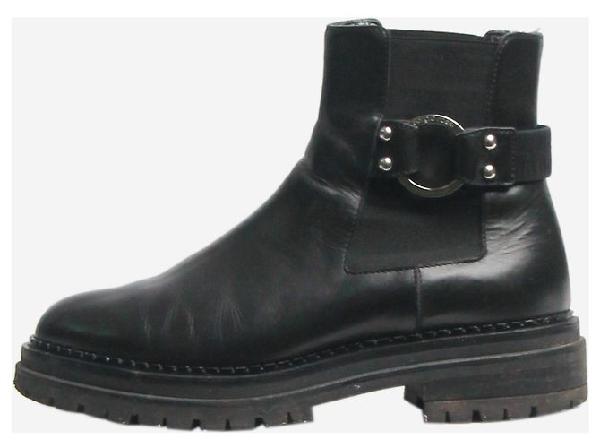 Sergio Rossi Botas Chelsea pretas - tamanho EU 38 Preto