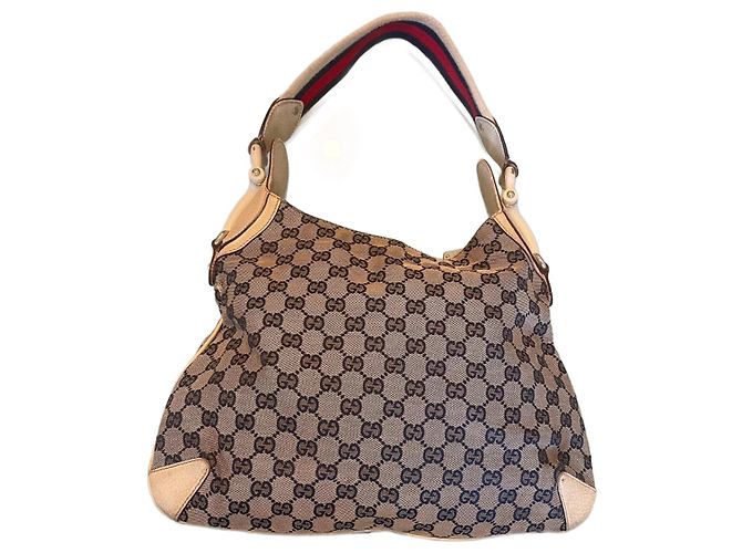 Gucci Bolsa Charlotte em tecido e couro Fora de branco