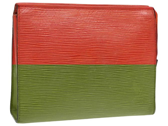 LOUIS VUITTON Epi Posh Toilet Pouch Orange Pimon M41084 LV Auth bs18115 Leather  ref.1674858
