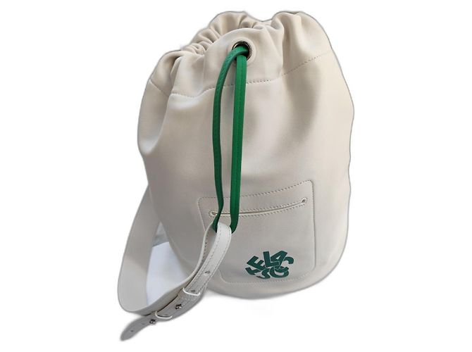 Bolsa Bucket Lacoste Blanc Emeraude Verde Creme