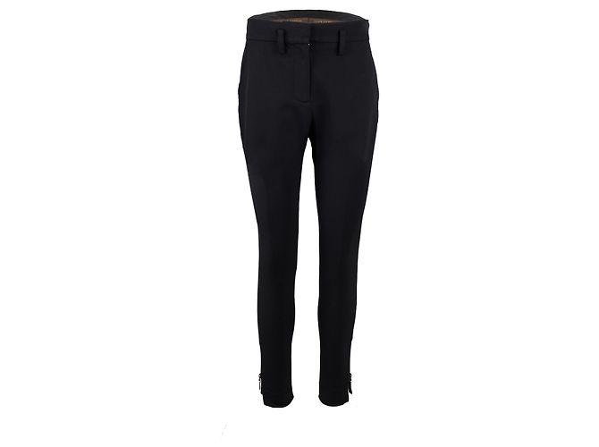 Louis Vuitton Tailor Pants with Zipper Details - '10s Black