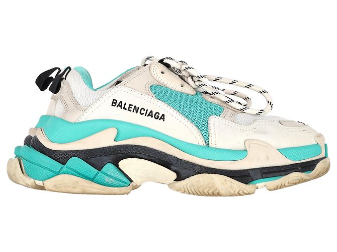 Baskets Balenciaga Triple S en polyester turquoise